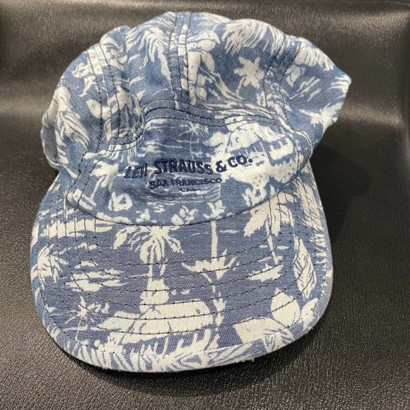 Levi’s Tropical Print Hat Blue/White - Picture 2 of 7